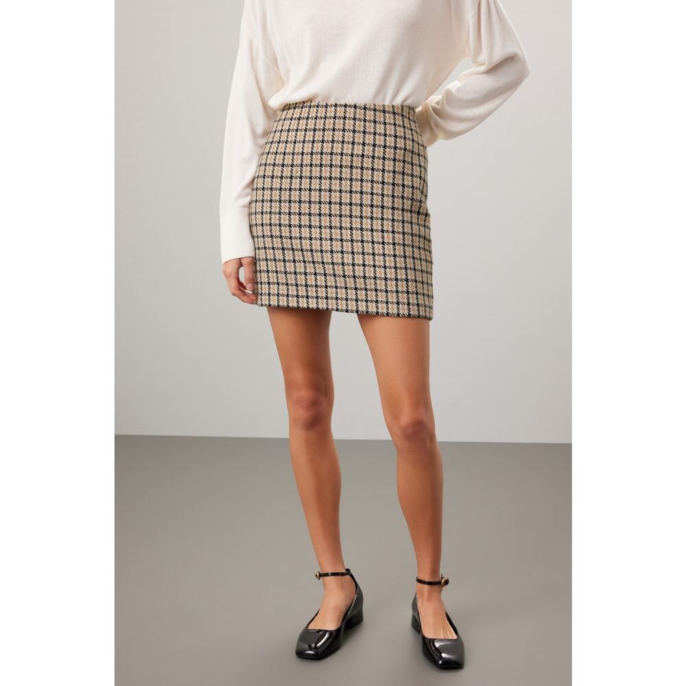 Great Jones Houndstooth Mini Skirt